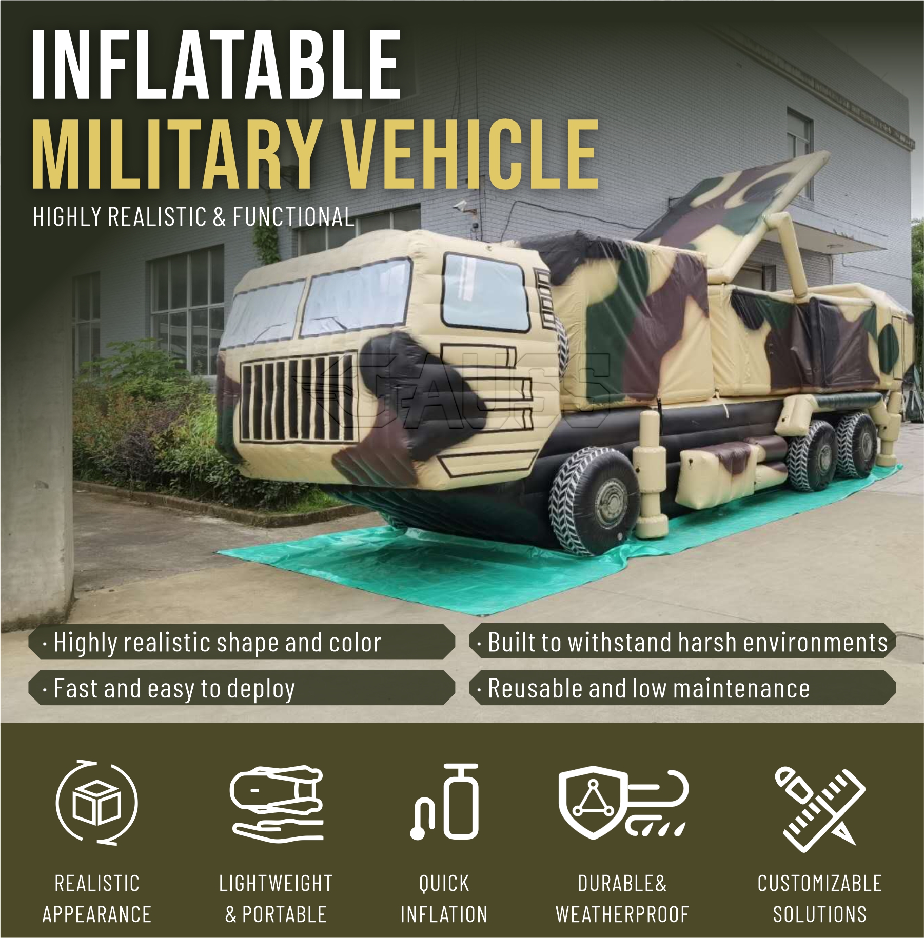 INFLATABLE SIMULATED RADAR VEHICLE thumbnail