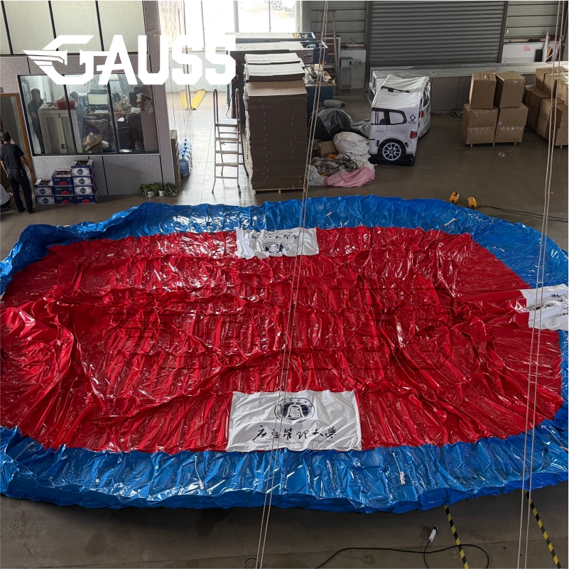 DOUBLE LAYER RED & BLUE INFLATABLE EMERGENCY TENT thumbnail