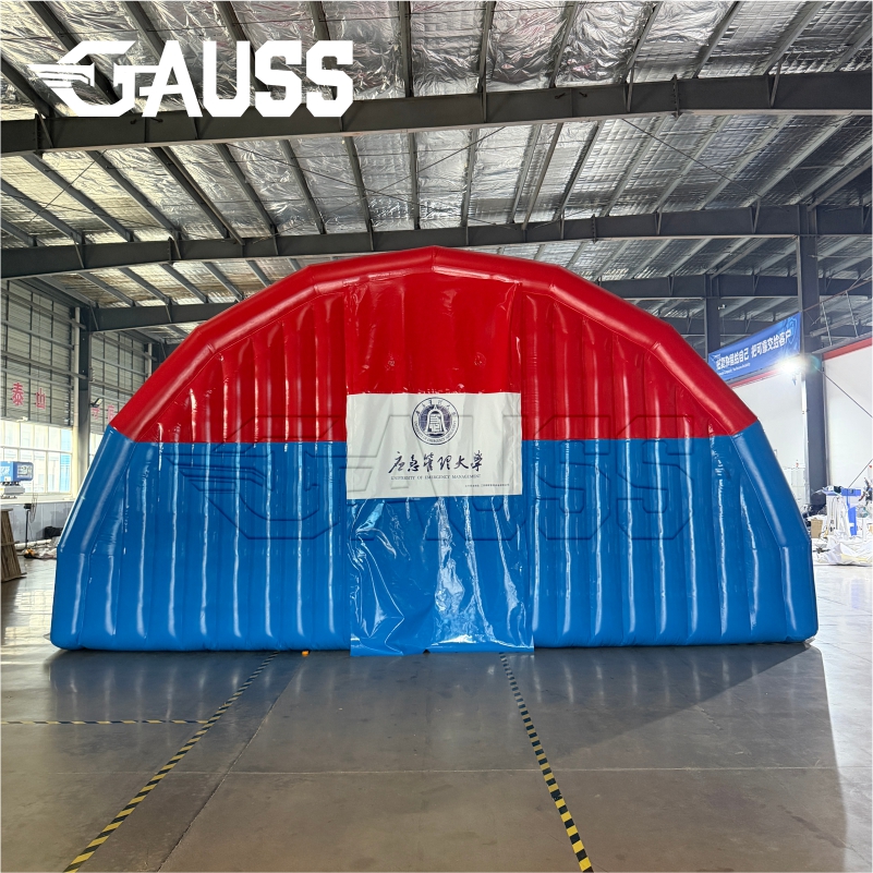 DOUBLE LAYER RED & BLUE INFLATABLE EMERGENCY TENT thumbnail