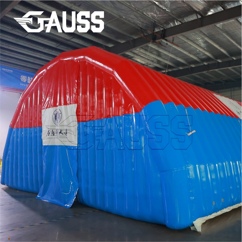 DOUBLE LAYER RED & BLUE INFLATABLE EMERGENCY TENT thumbnail